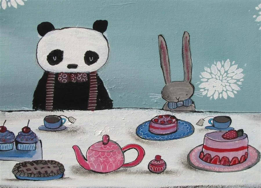 Detail of A Very Fancy Tea Party