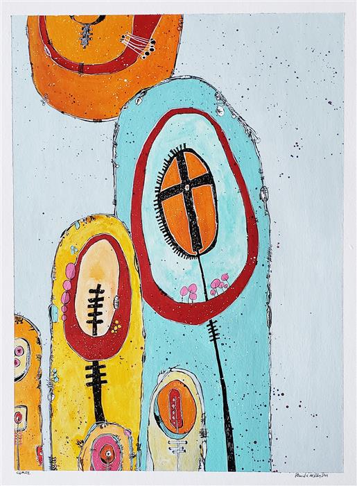 Gaze (24“ x 18“) by Pamela Roberson, mixed media artwork