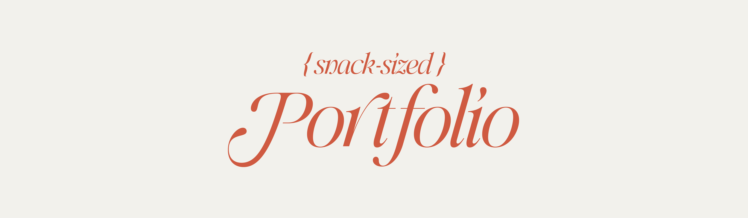 Snack-sized portfolio