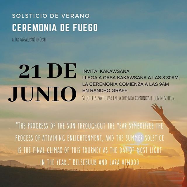 “☀️...The summer solstice symbolizes the return/ascension to the Great Father Spirit. It is a time to celebrate the triumph of light over darkness in the individual, and the return to wholeness in which the Son, Mother Goddess, and Father God become one great unified consciousness—a complete, whole, and powerful light that enlightens the individual." Belsebuub and Lara Atwood