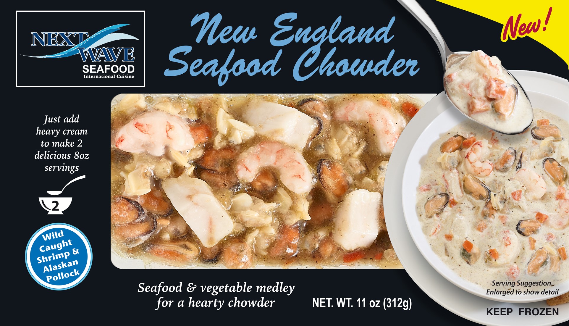 new england seafood chowder package