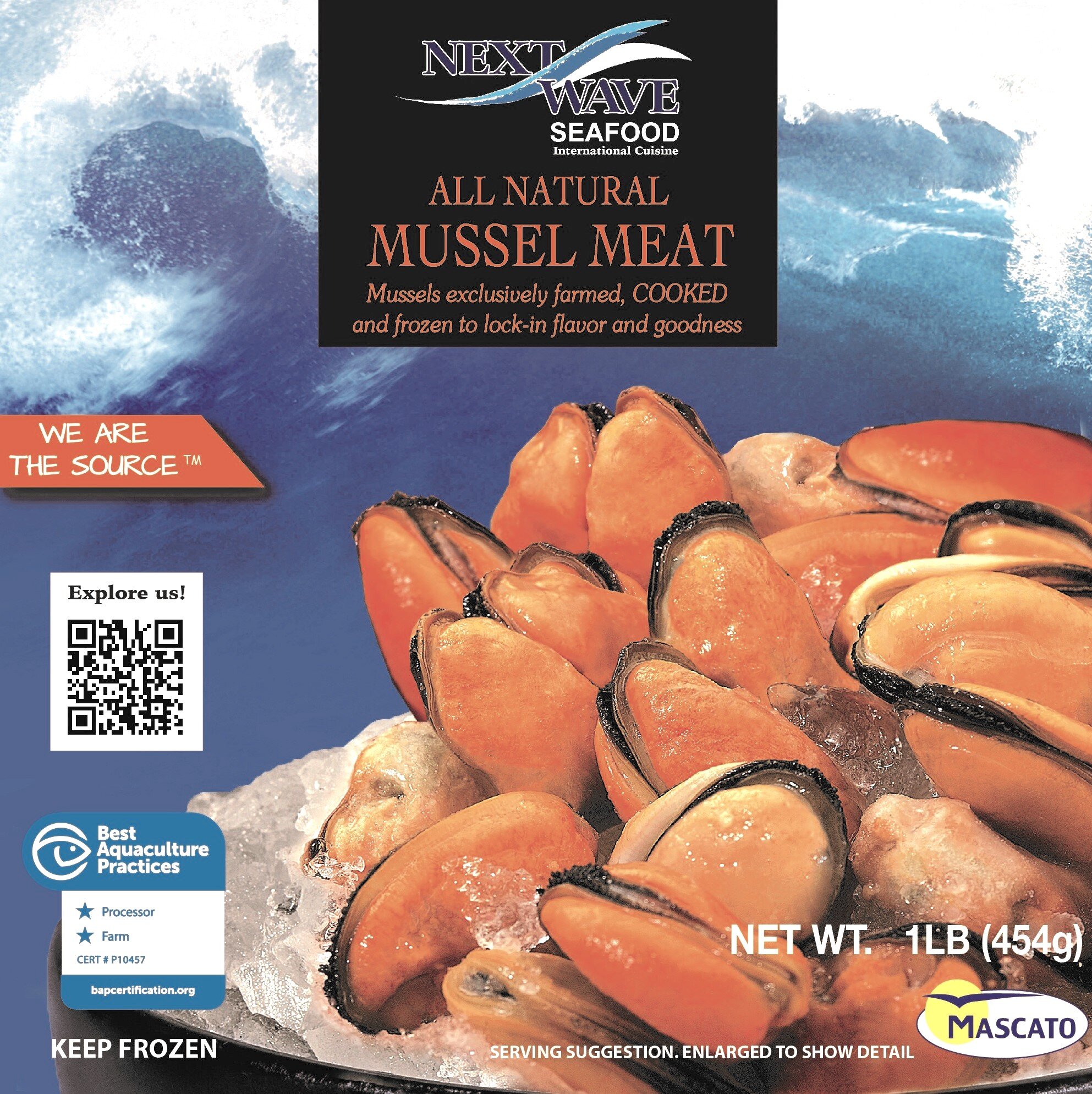 all natural mussel meat package