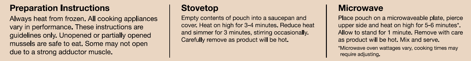 Organic mussels cooking instructions