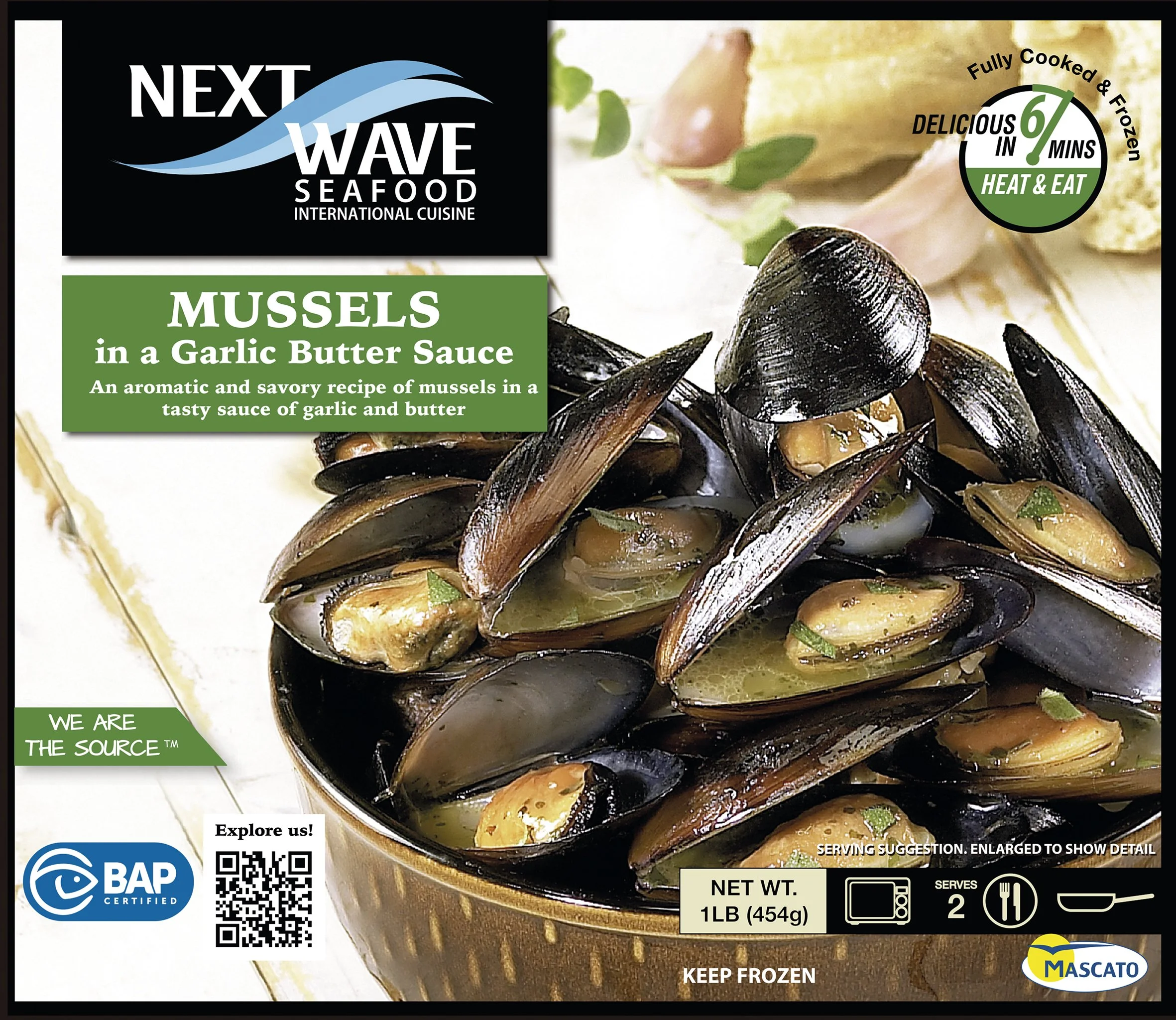 mussels in garlic butter sauce package