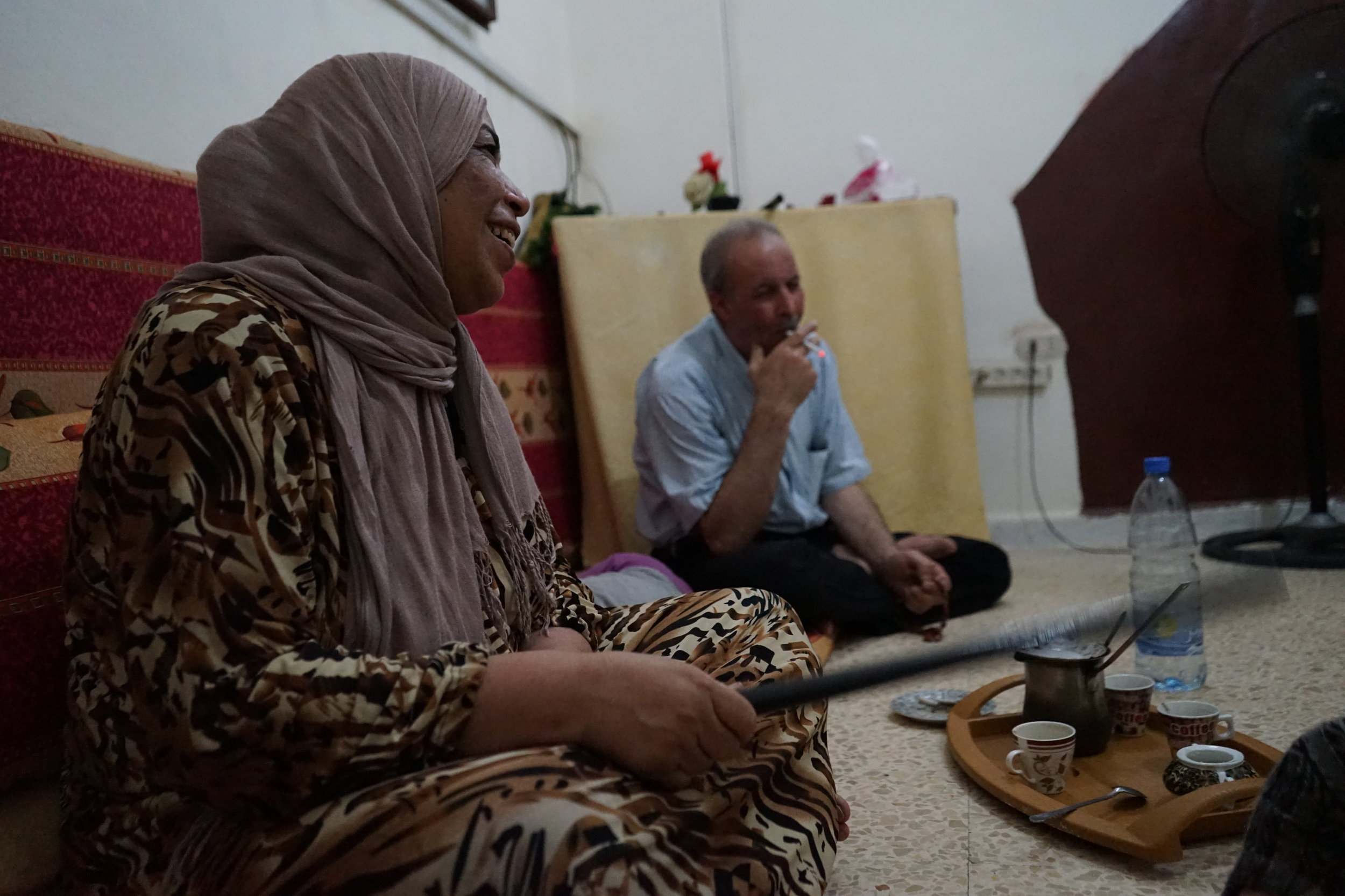  Mohamad Mohamad and his wife, Saada Mohamad, sit in their home in Sabra and Shatila on August 17, 2016. 