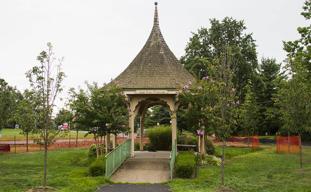 The John Kay Gazebo and landscape donor recognition garden.