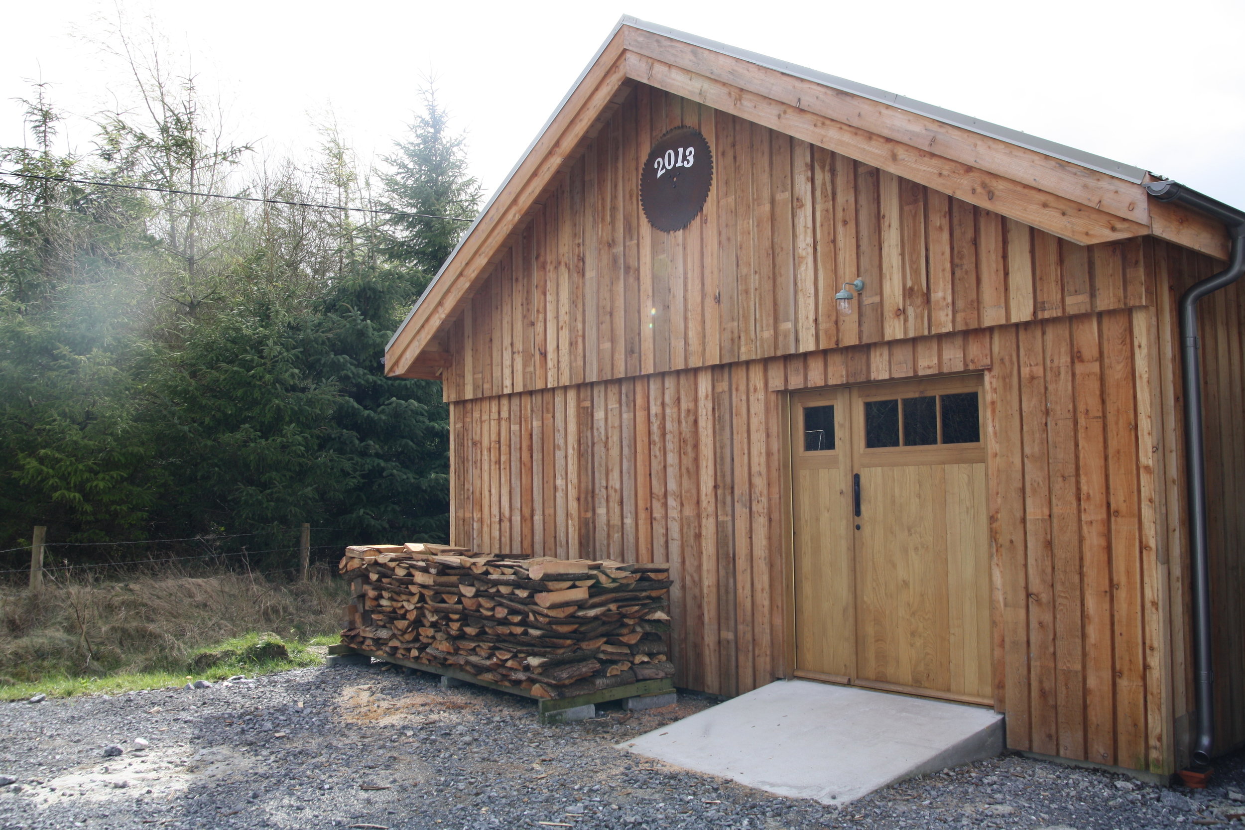  Kiln and timber store. 