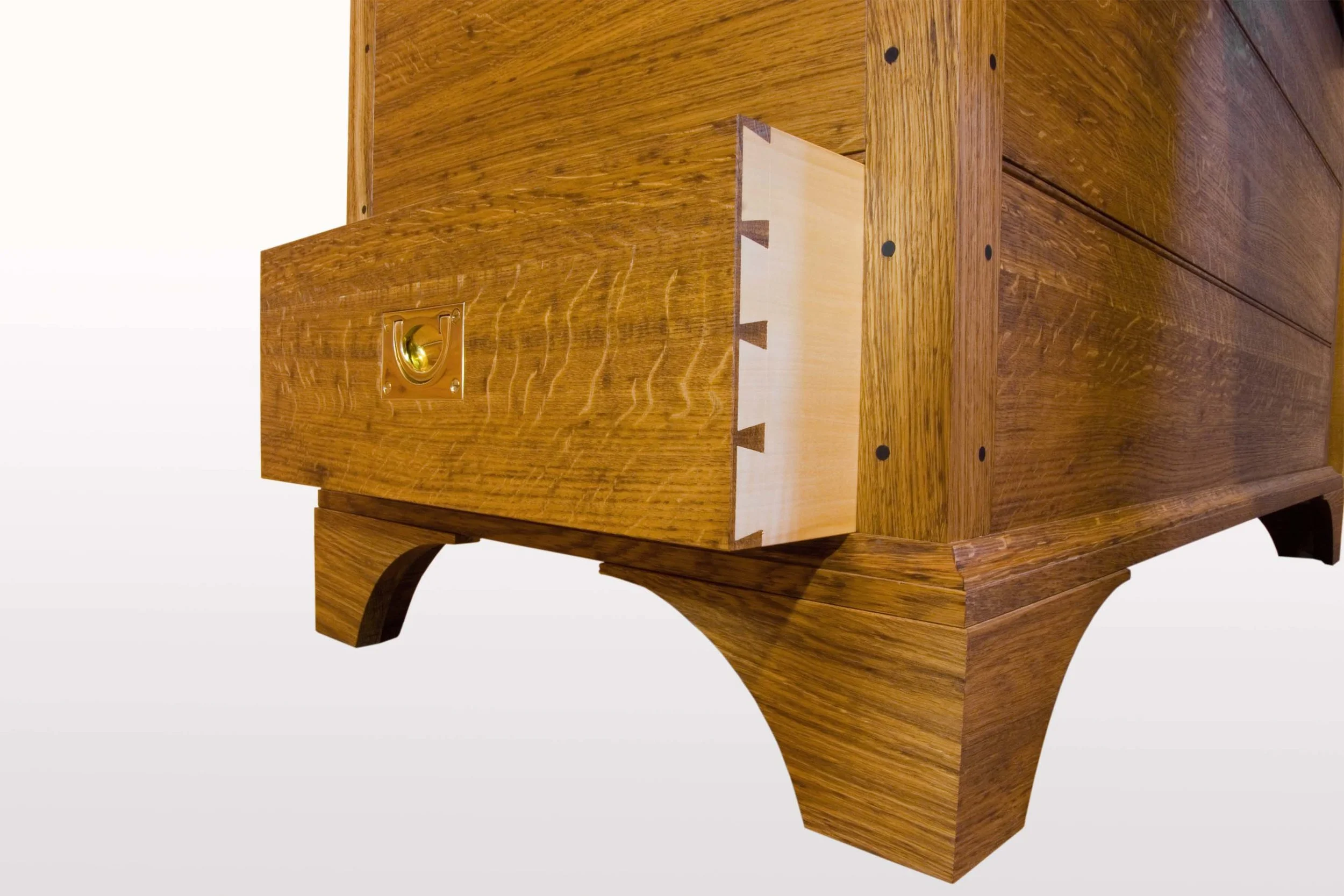 “Blanket chest” Side drawer detail.