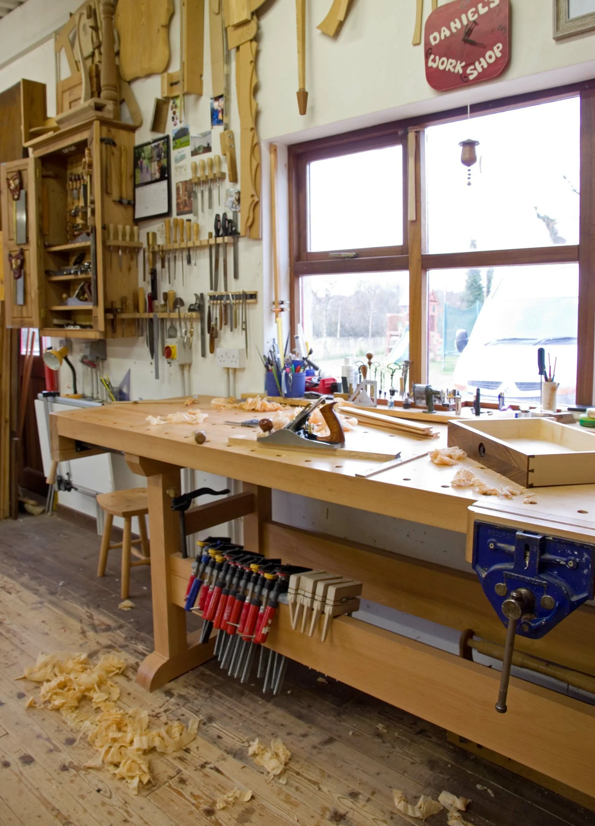 Lots of natural light at the bench.