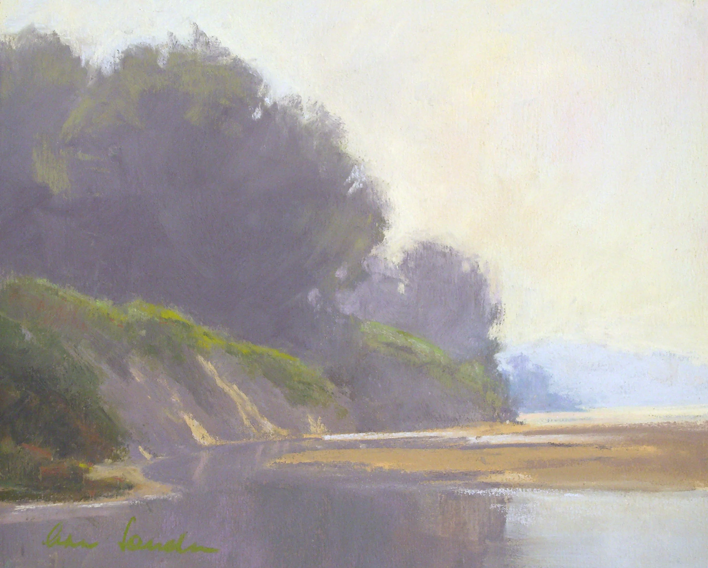 Hazy Beach, pastel, 8x10 SOLD