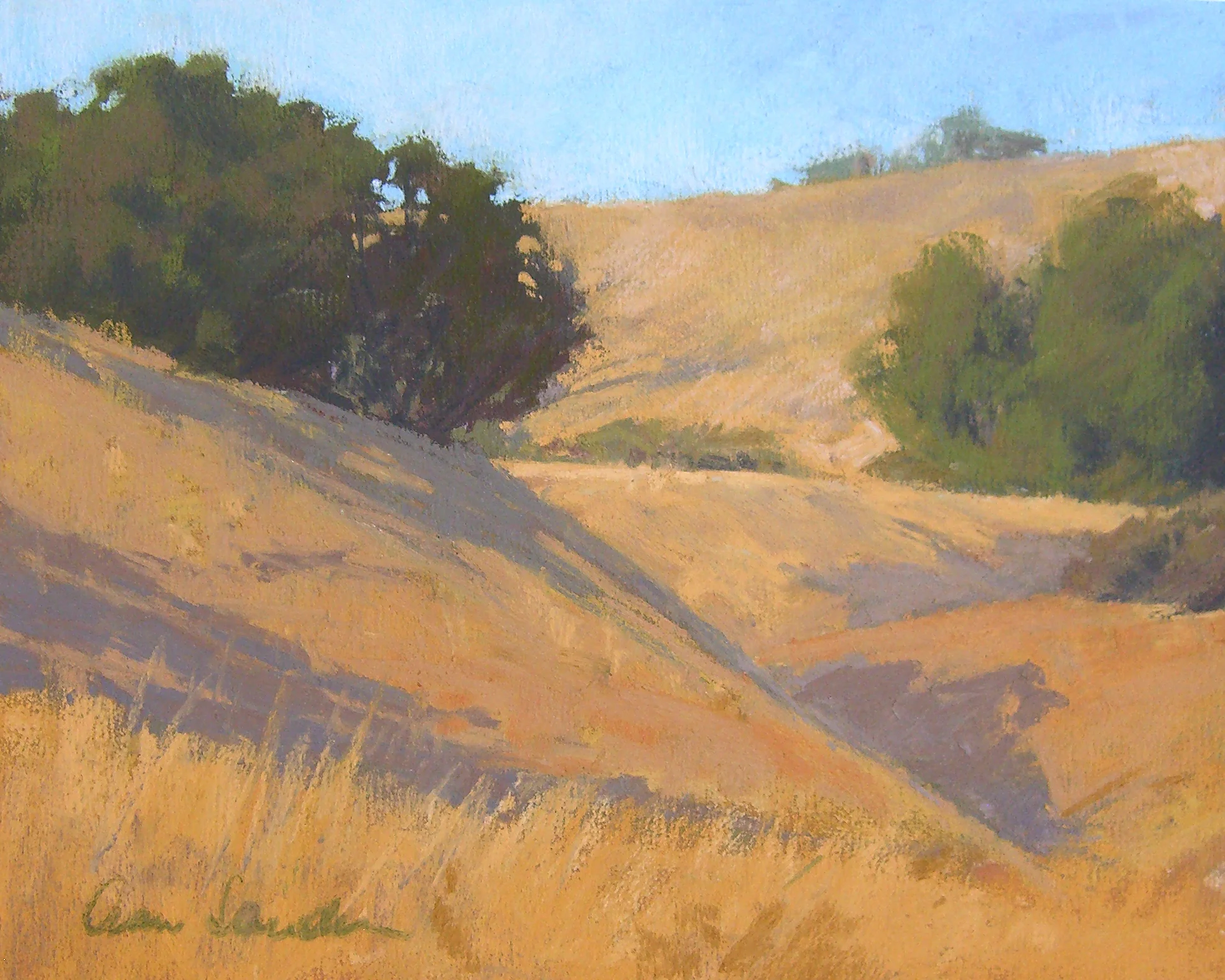 Golden Hills, pastel, 8x10 SOLD