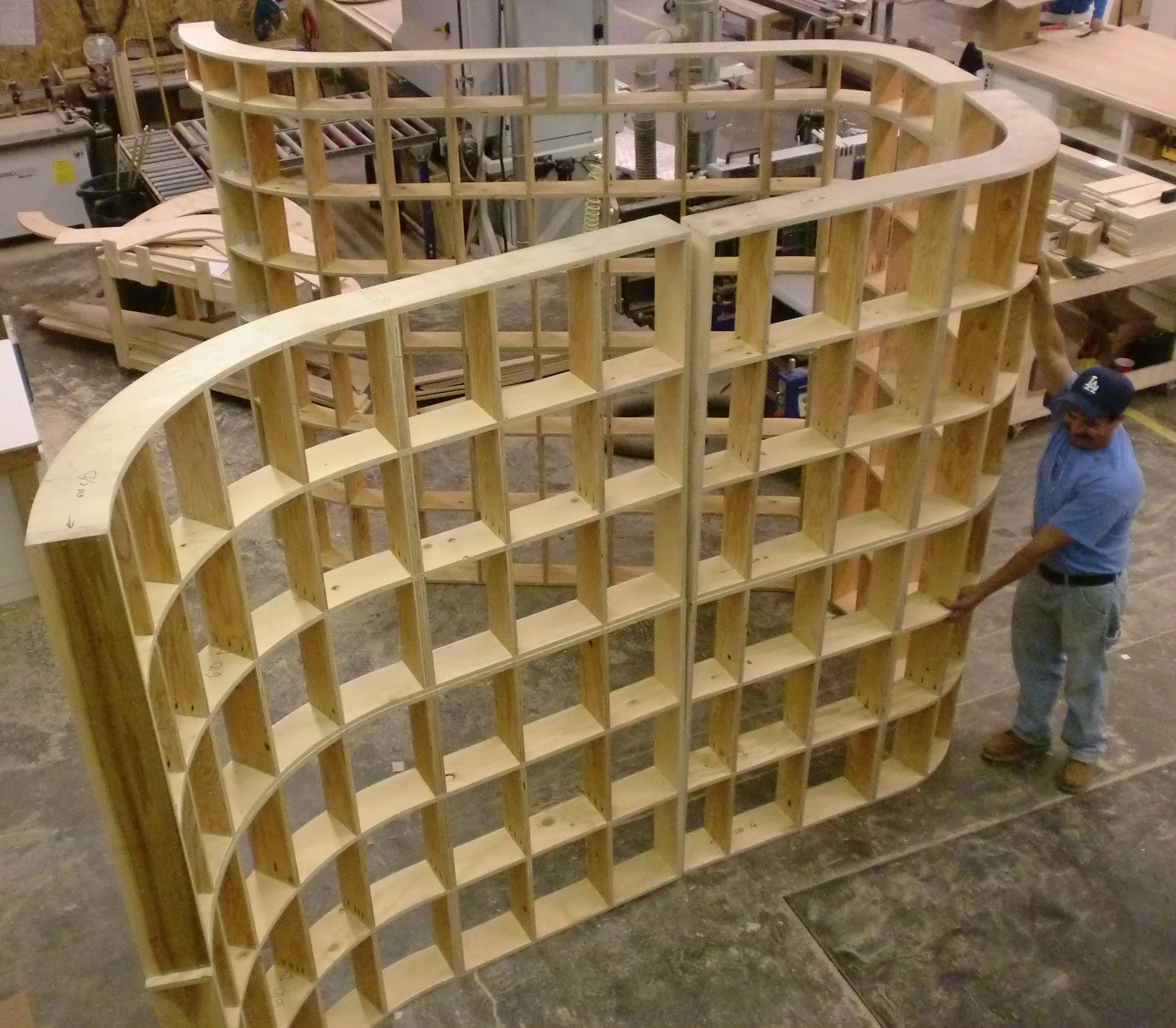 Curved benches we created for KCET