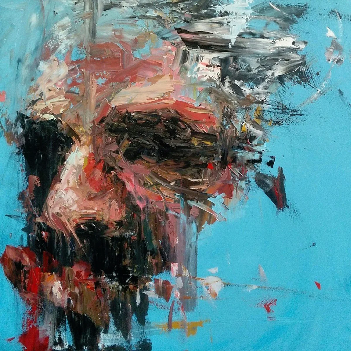 "Wet Cigarette" acrylic on canvas, 30" x 30" 2016, SOLD