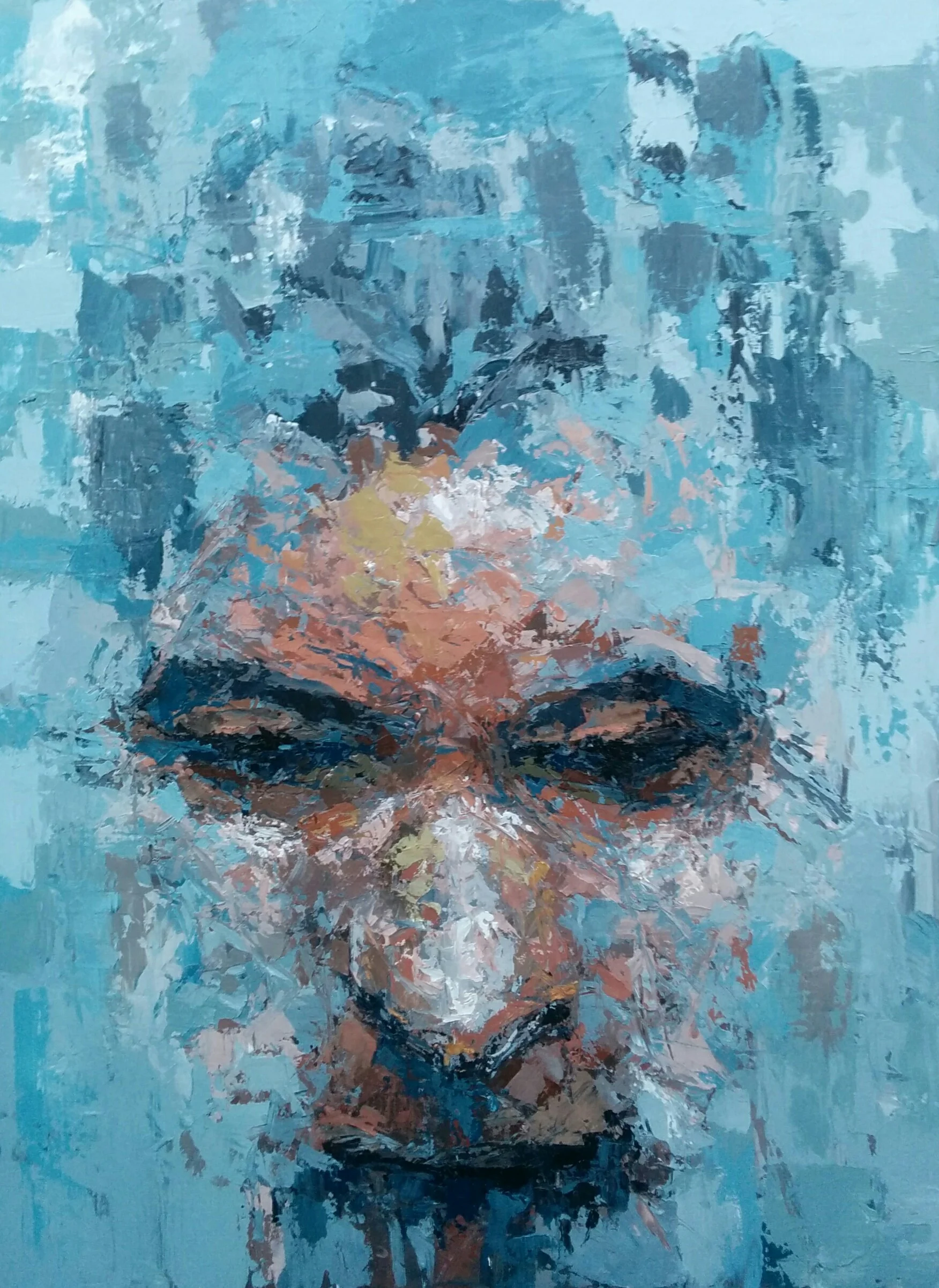 "Resting" acrylic on canvas, 3'x 4' SOLD