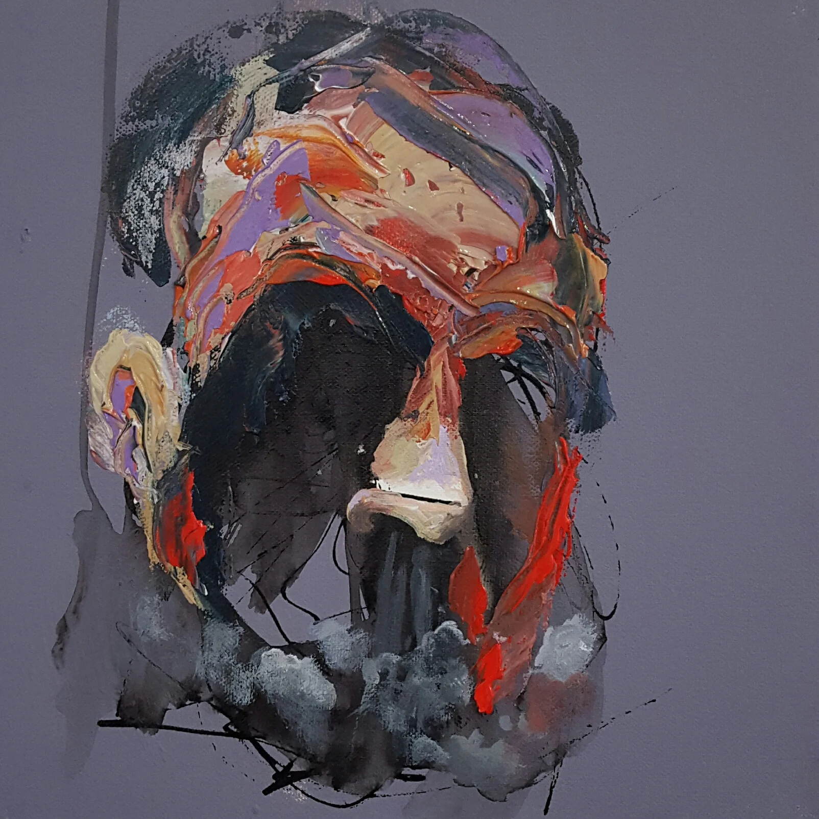 "Opio" acrylic on canvas, 12"x12". SOLD