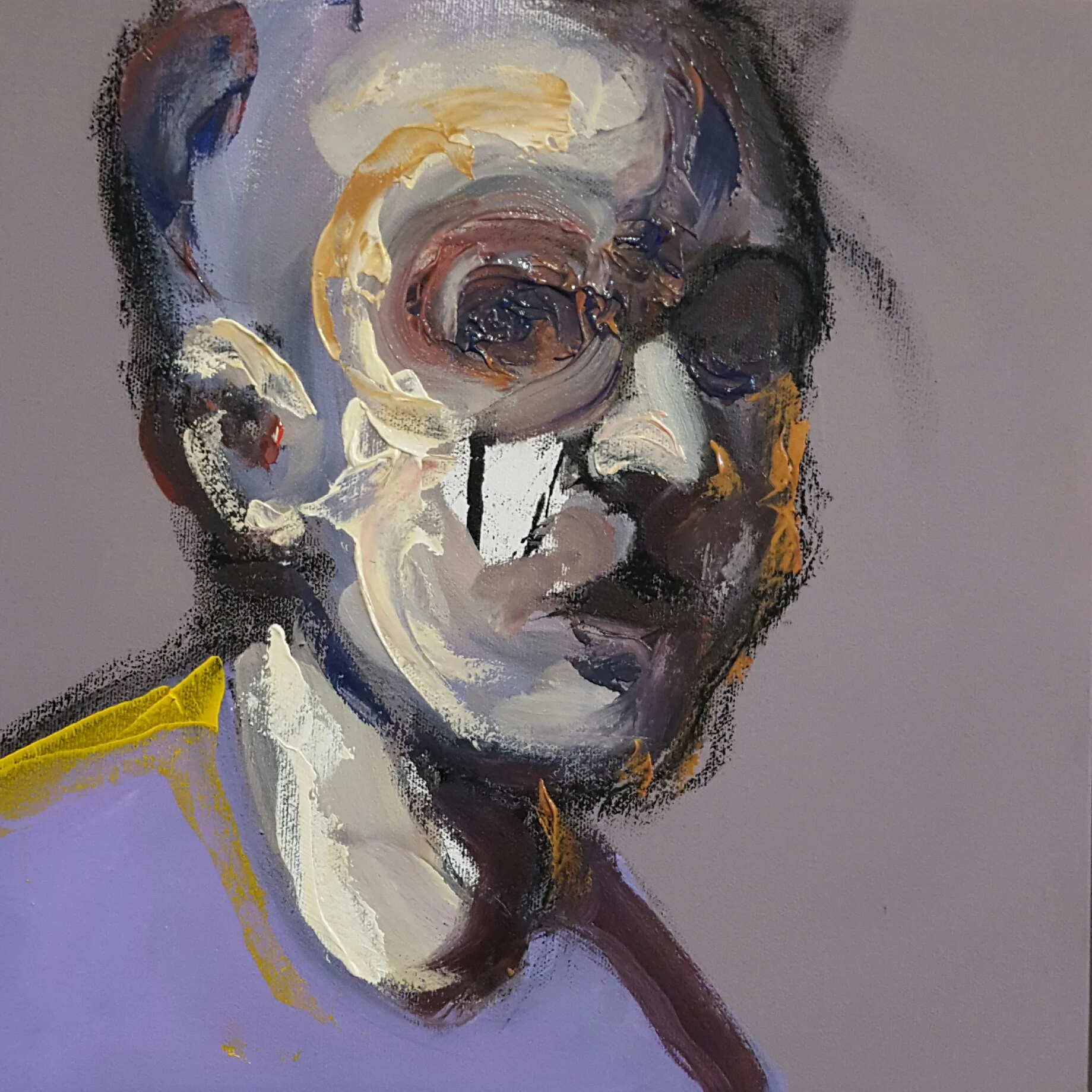 "Stand Up 12" x 12" acrylic on canvas,