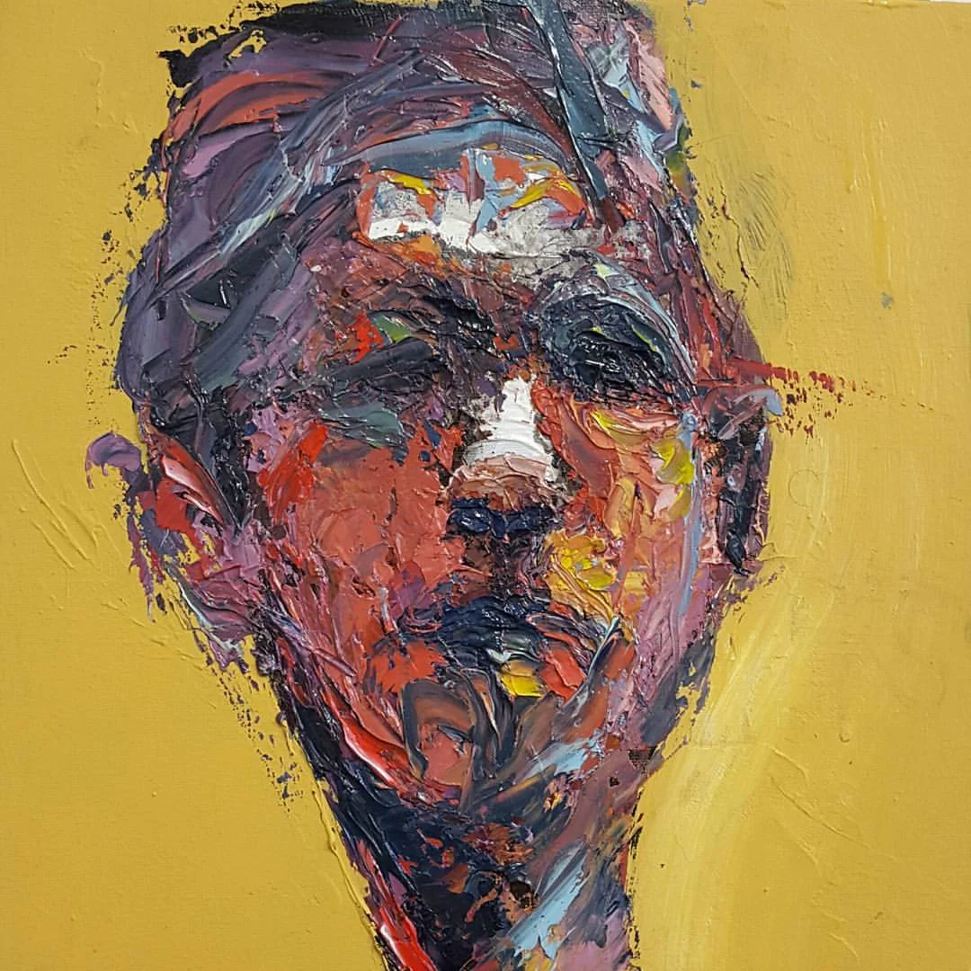 "Time and Knowledge " mixed media on canvas, 12" x 12" SOLD