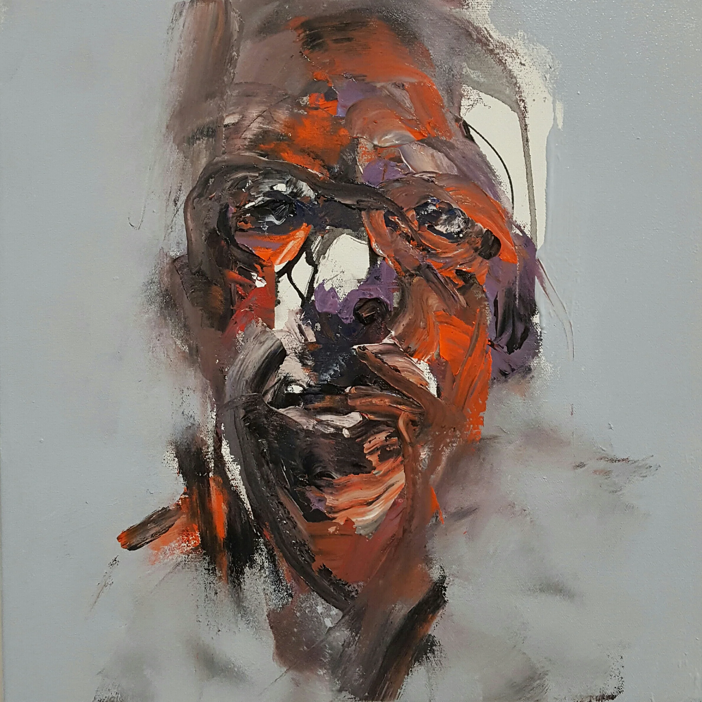 "Sudden" mixed media on canvas 16" x 16" SOLD