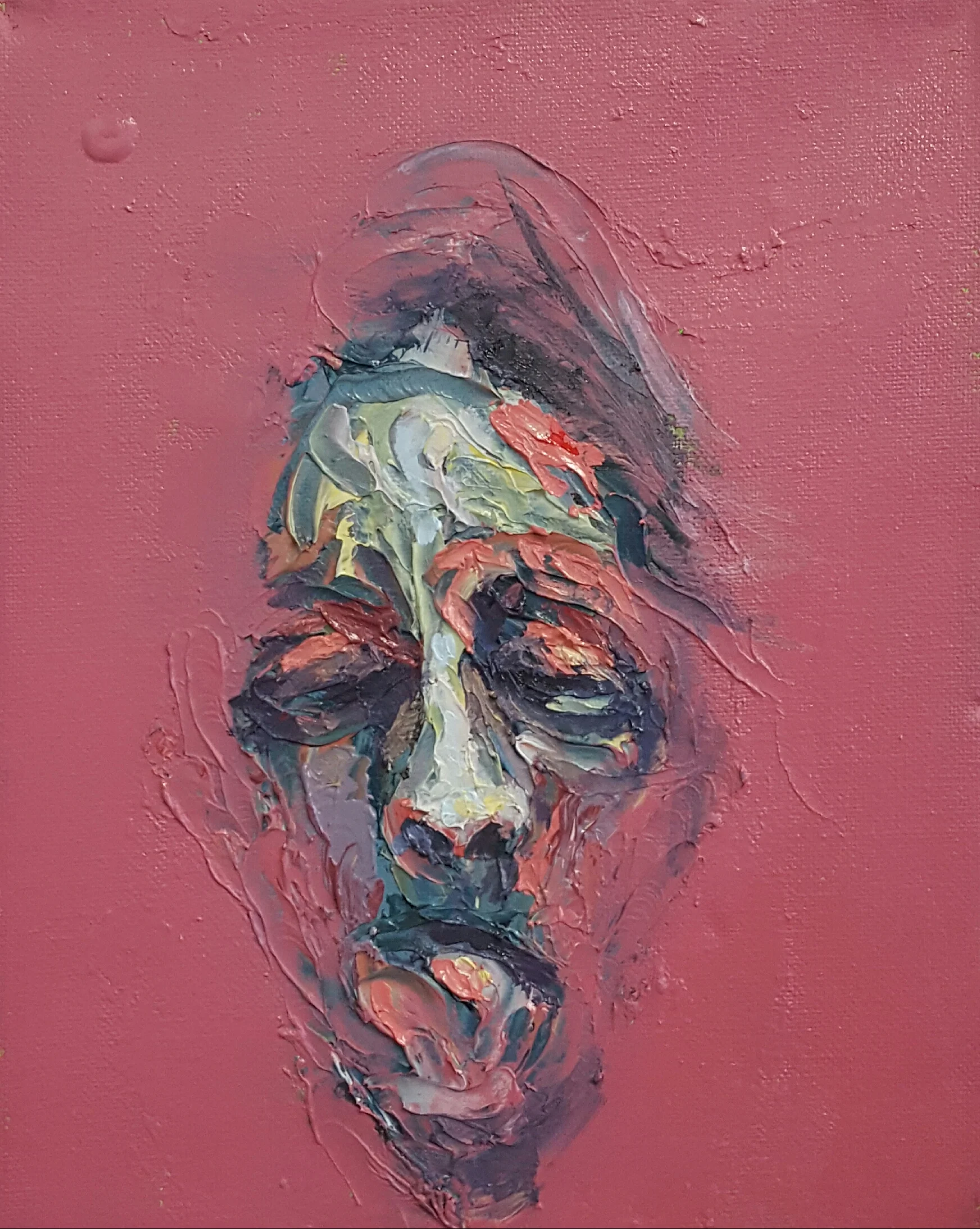 "Sir self-taught #2" Mixed media on canvas, 8"x10" SOLD