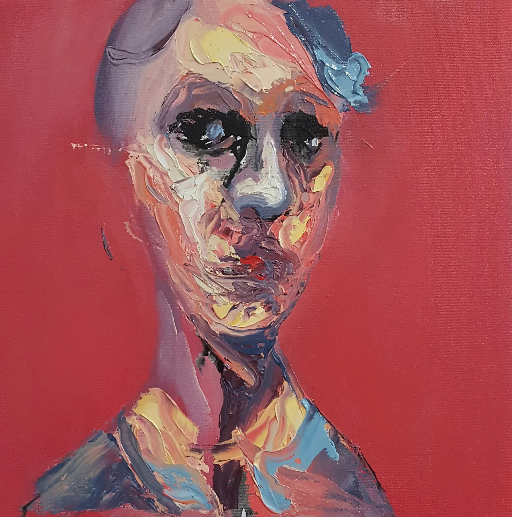 "West" Mixed media on canvas, 12"x12" SOLD