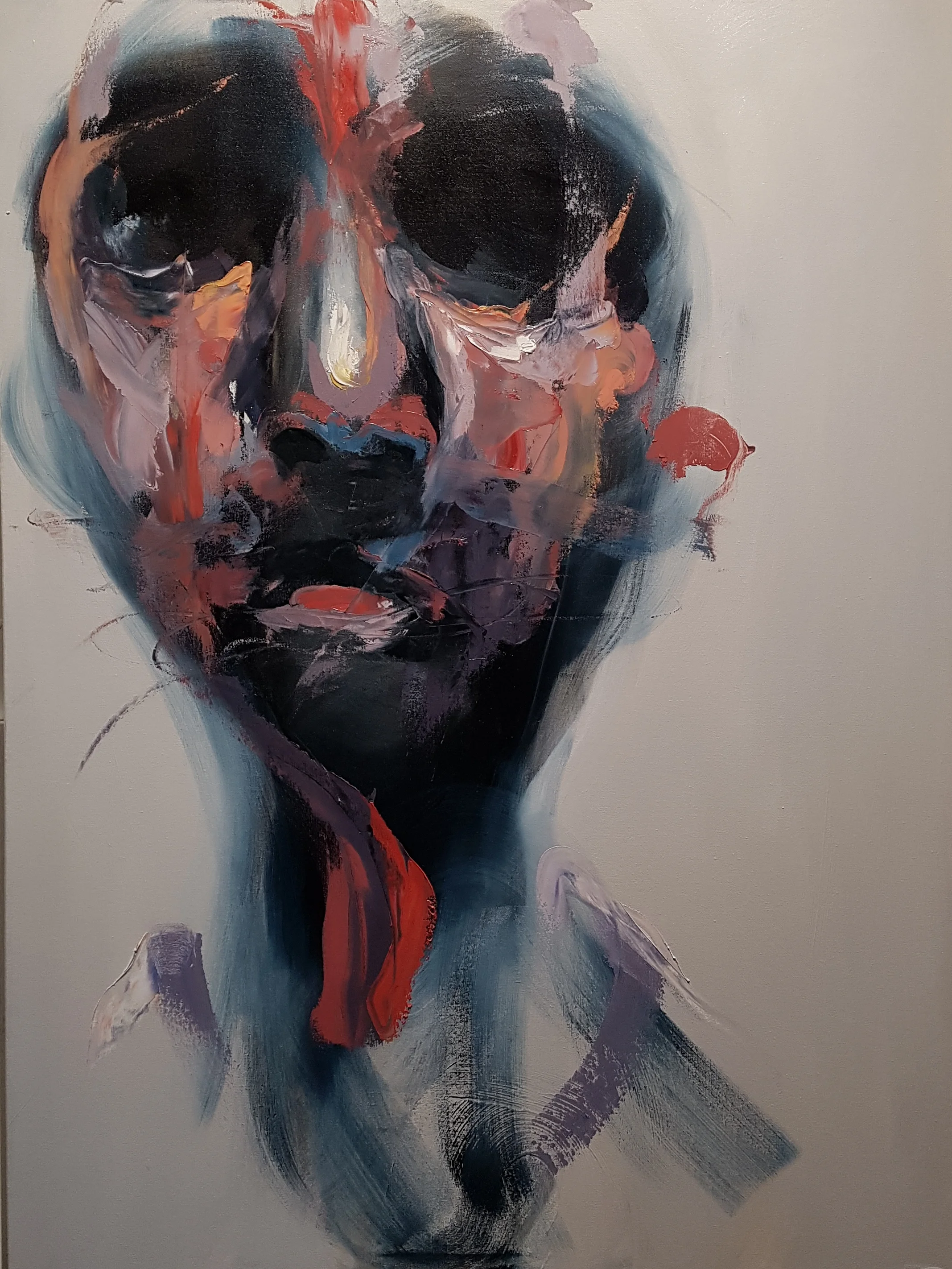 "Mirror of the soul" Mixed media on canvas, 30"x40" SOLD