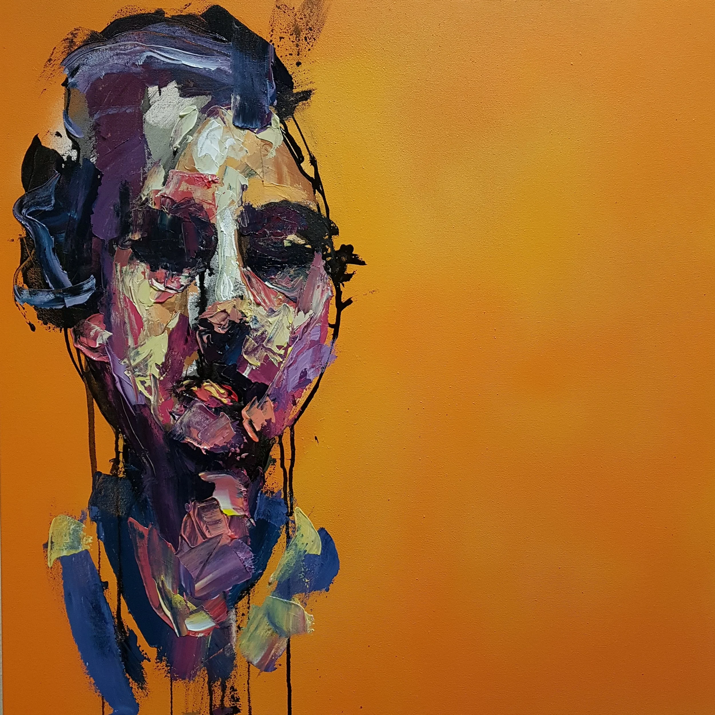 "No matters" Mixed media on canvas, 24"x24"
