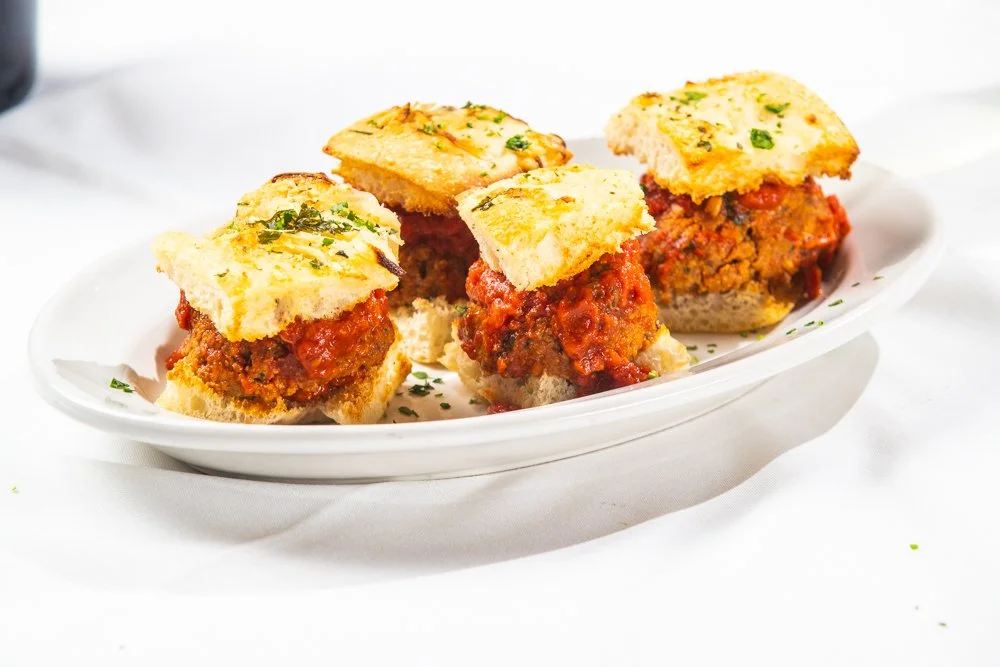 Carmine’s meatball sliders