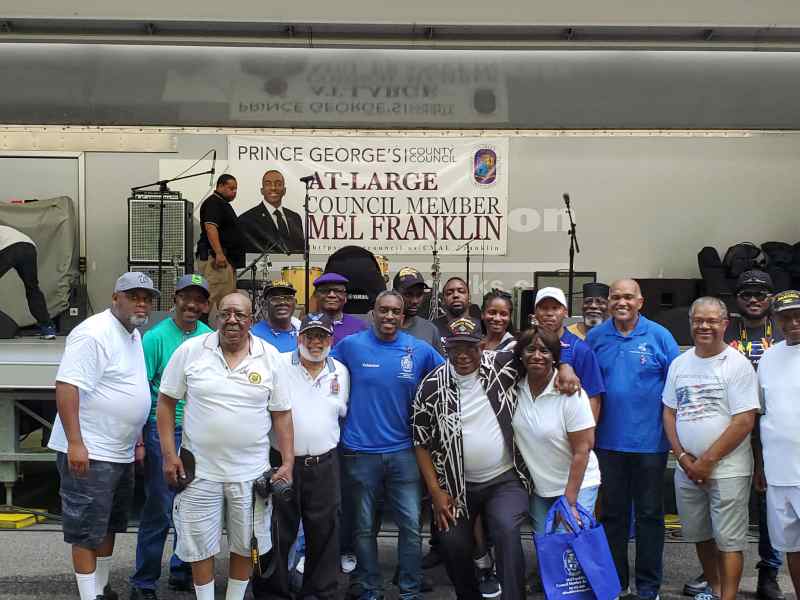 Mel Franklin (at center) with staff, supporters, community leaders and residents. PHOTO: KAREN MCCONNELL-JONES