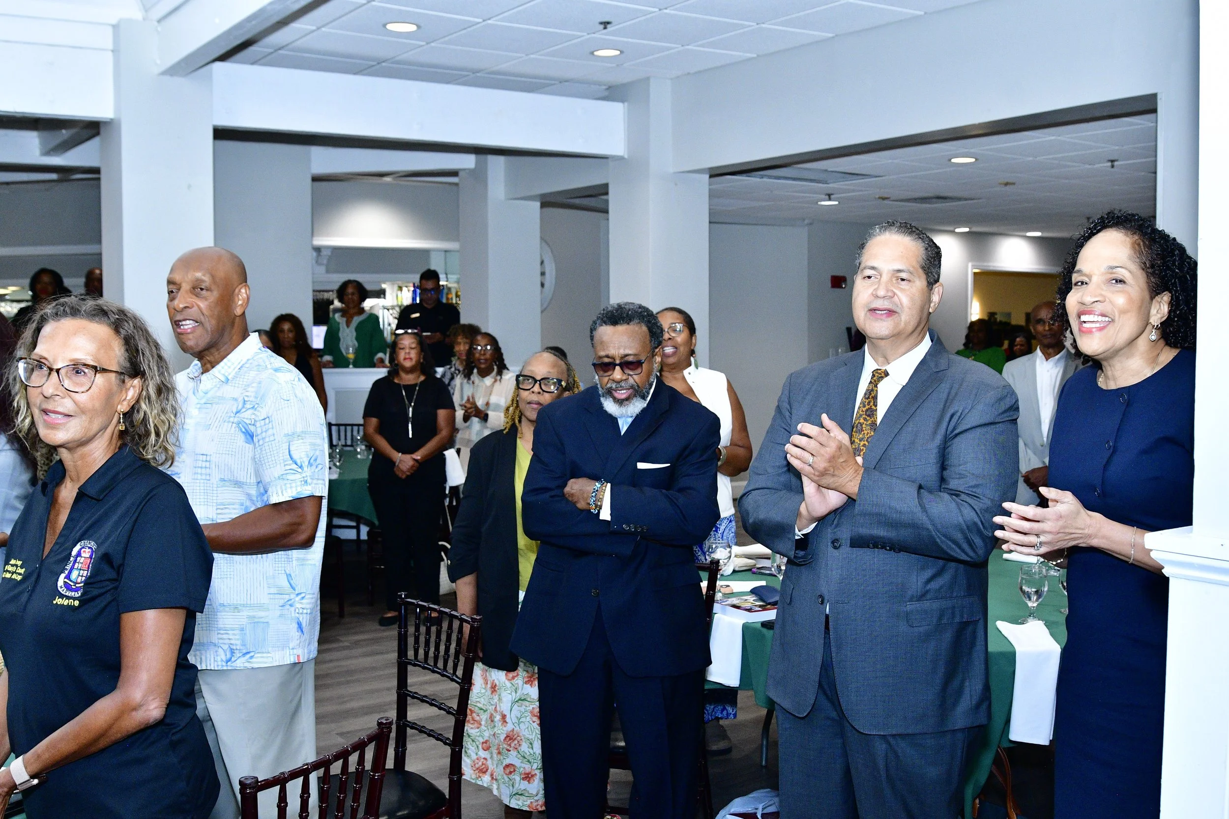Standing in rear: Author's husband Caesar Gooden, II, left to right, author's cousins: Beverly Johnson, Robin and Norman Johnson, Gregory and Karen Cole.