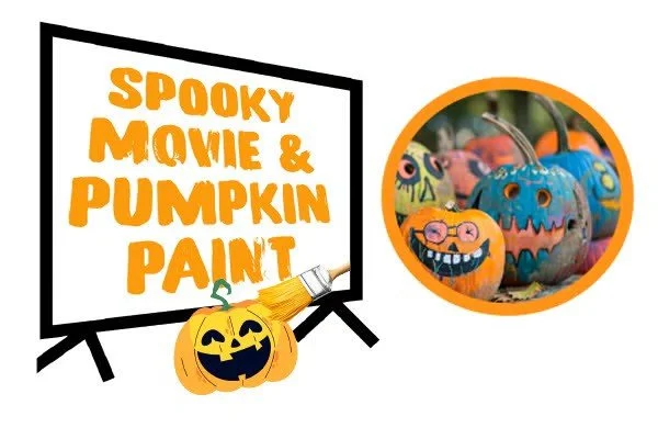 Spooky Movie and Pumpkin Paint