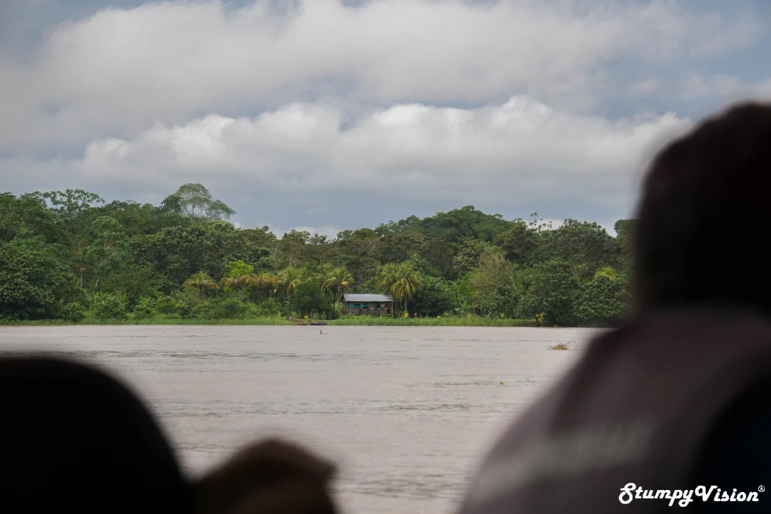 The view across the Amazon to Peru.