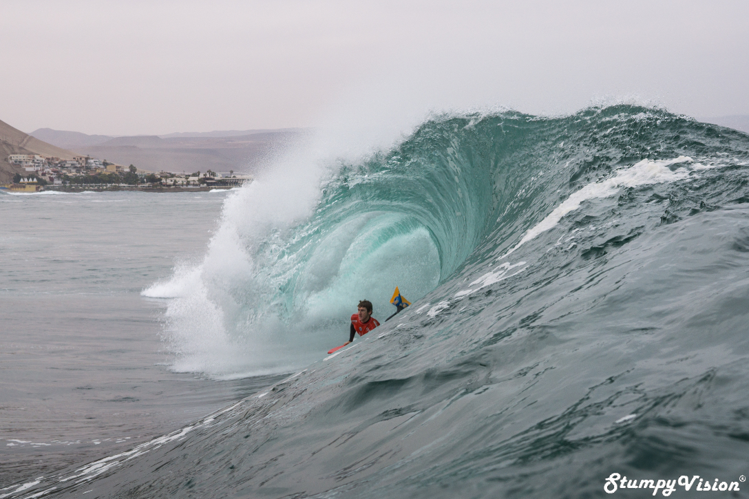 Iain Campbell locking into a screamer.