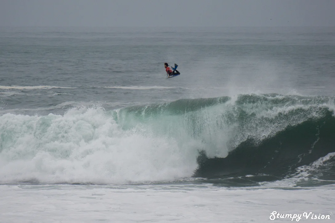 World Champ Pierre Costes was a standout throughout the event, here he is with a huge 720 air reverse attempt. Pure madness from the Frenchman.