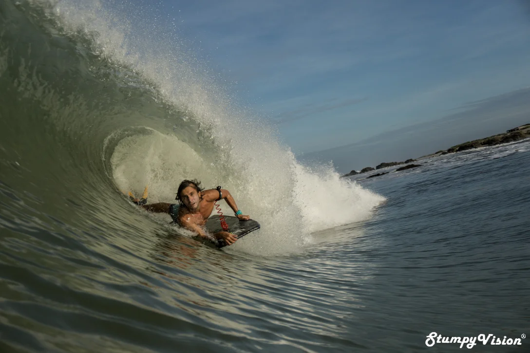 Ecuador's number one bodyboarder Michael Duque loving life at his local.