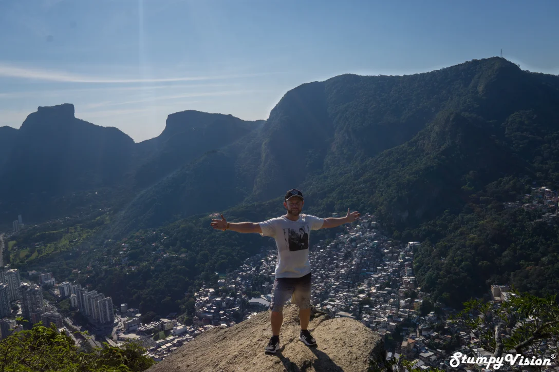 High above The Rock.