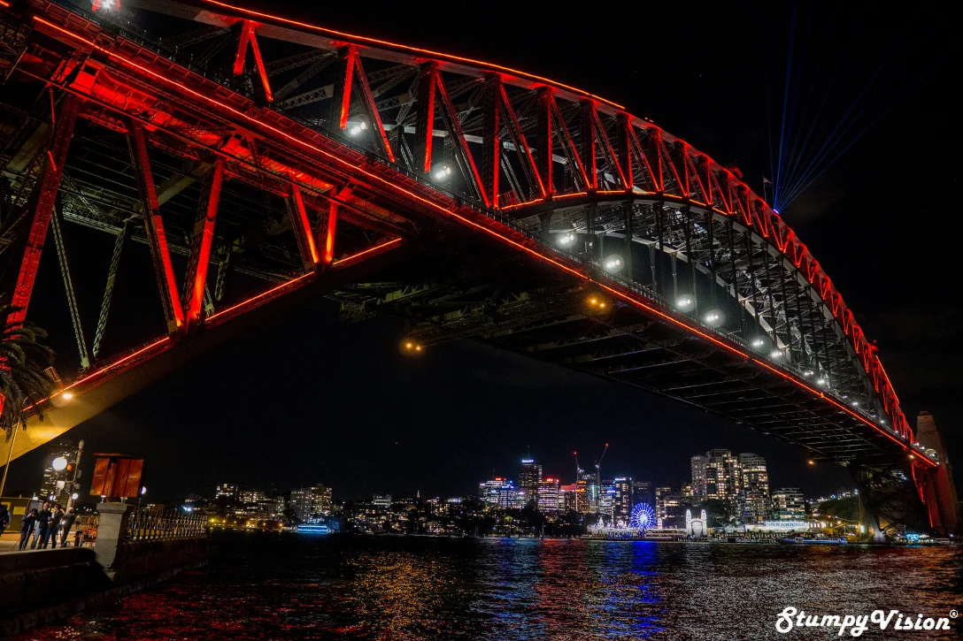 The Sydney Harbour Bridge, also affectionately known as the 'Coathanger', was opened on March 19th 1932 by Premier Jack Lang, after six years of construction. Made of steel the bridge contains 6 million hand driven rivets. The surface area that requires painting is equal to about the surface area of 60 sports fields.