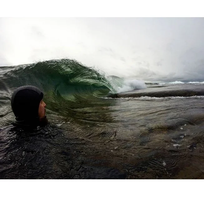 Chris Dight ( @cdight ) coldwater selfie.