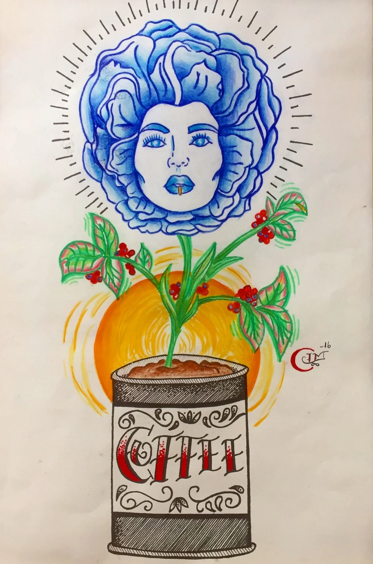 Coffee on Venus Drawing (2016)