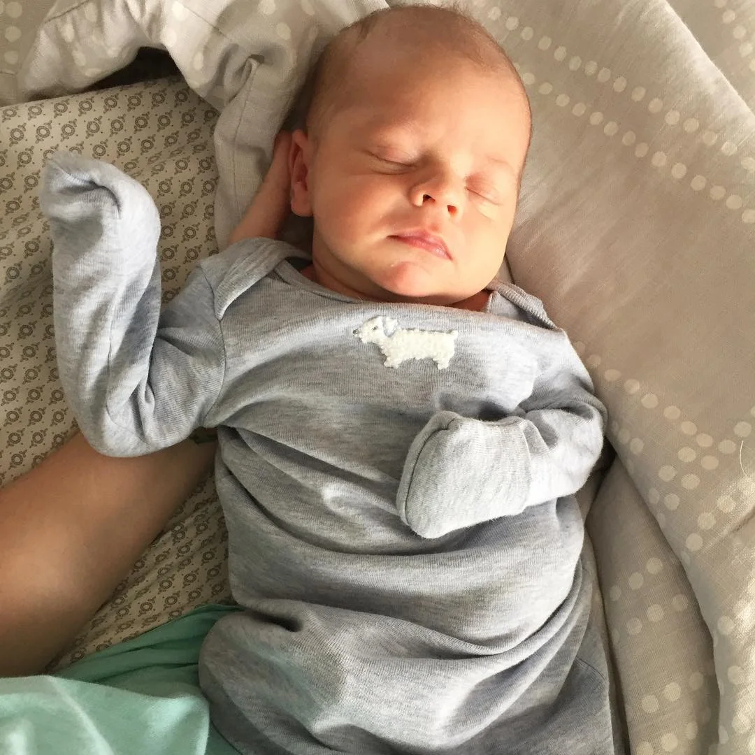 Baby George Harris, just a few days old, back in January.