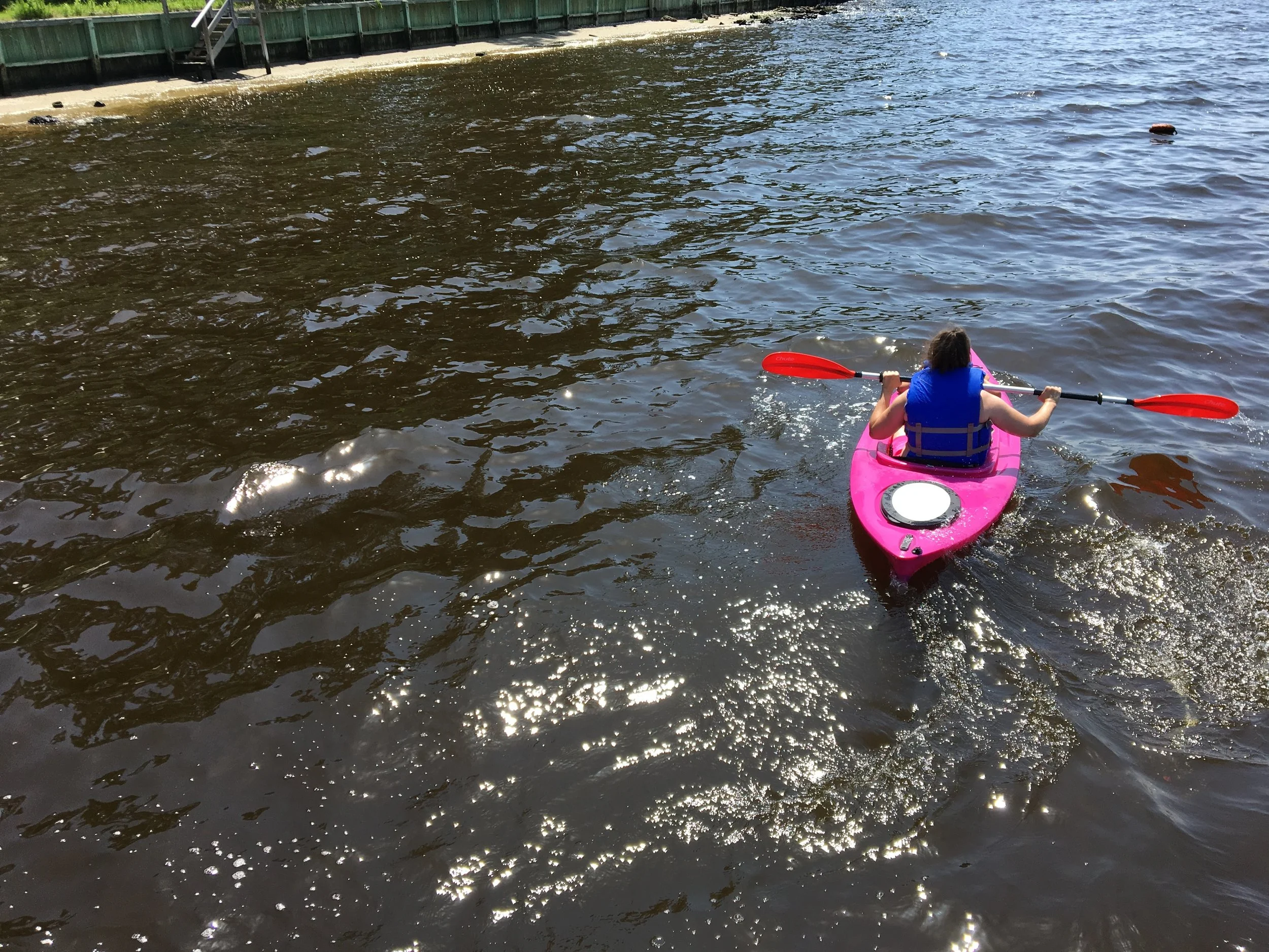 So far, this is the best photo Noah has captured of me kayaking.