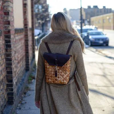 Woven Birch Bark Backpack @ North House Folk School