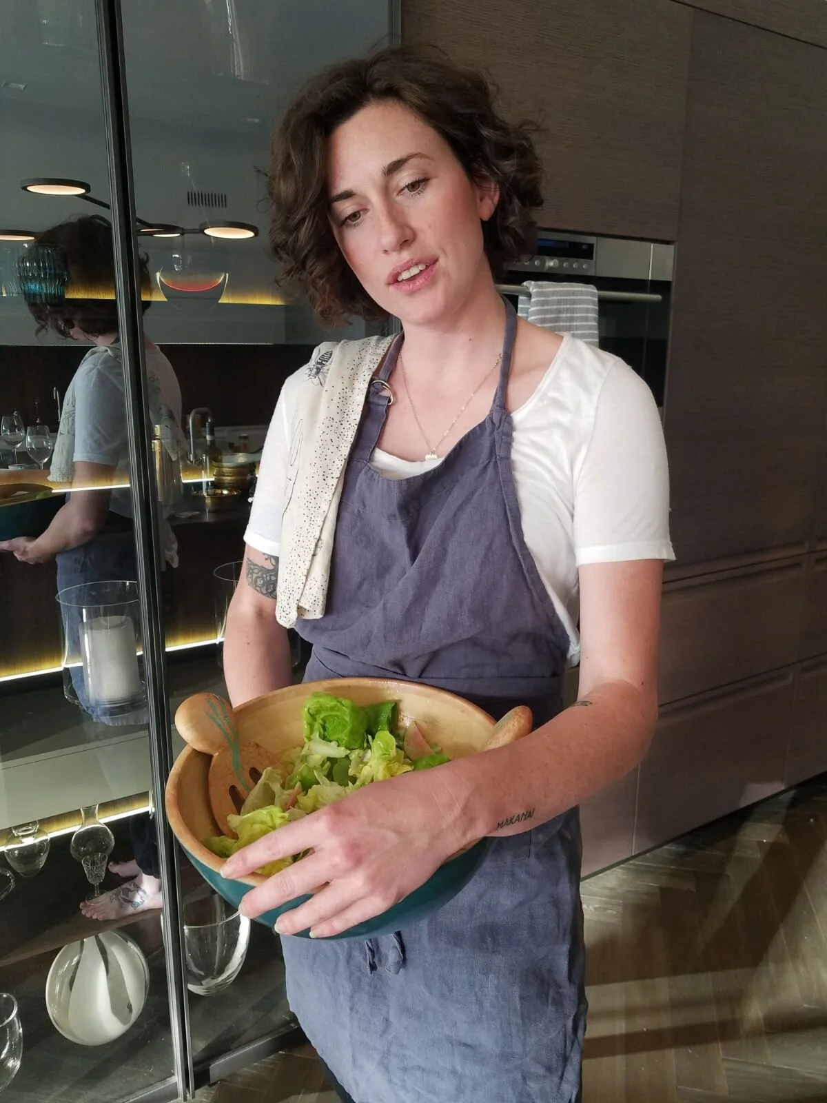 Tamara prepares meze for a family meal