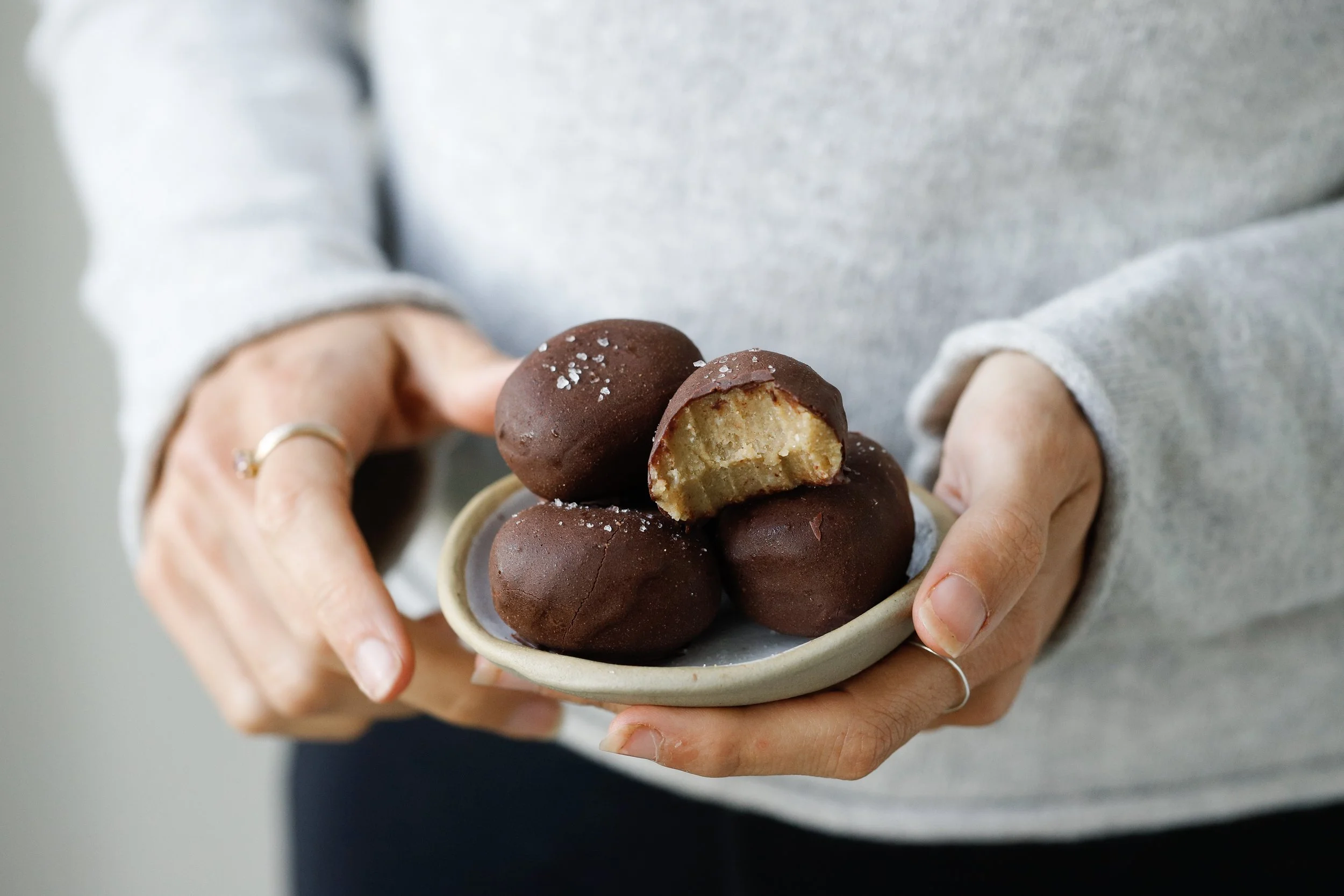 Choc Coated Salted Caramel Bites