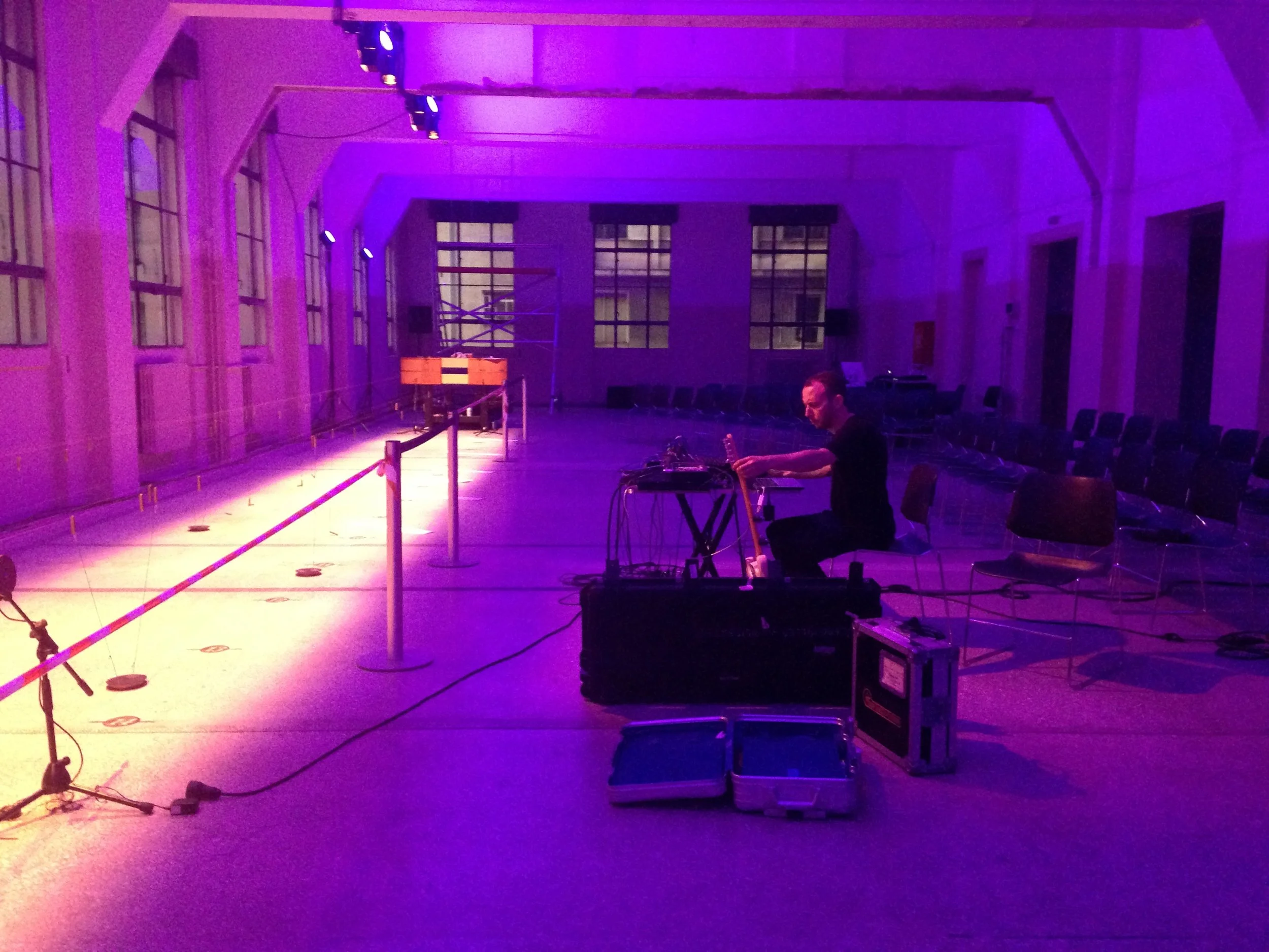 Konrad Sprenger, soundcheck, Techtonics Athens, 2017