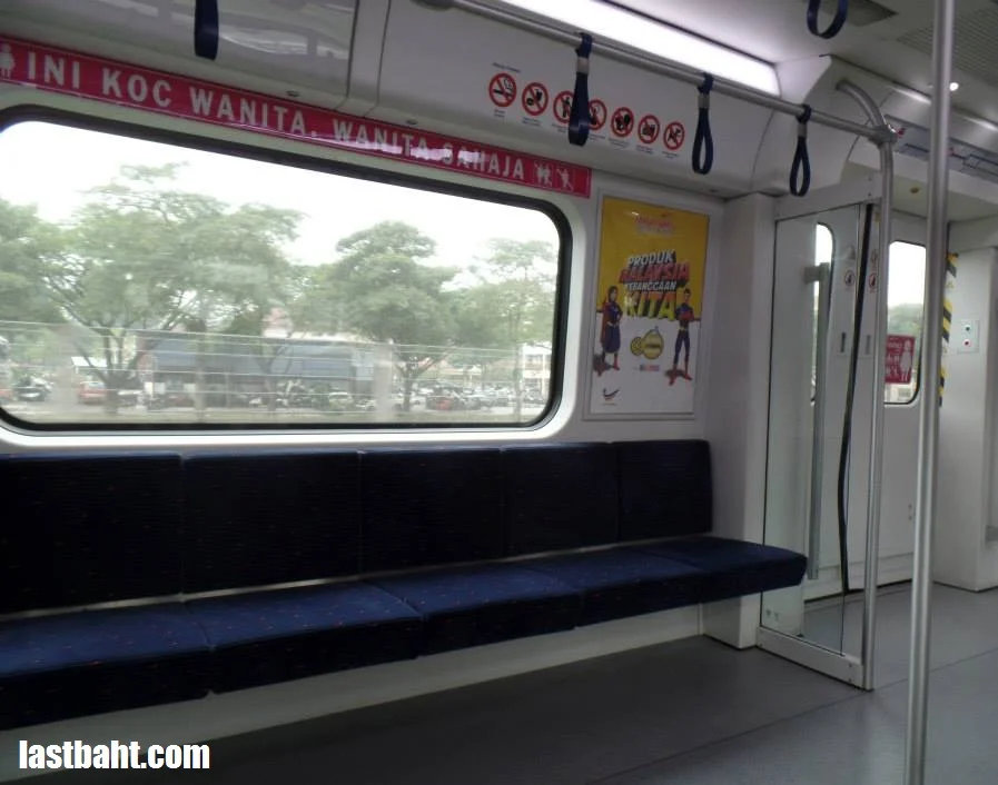  the train from KL Sentral Station to Batu Caves 