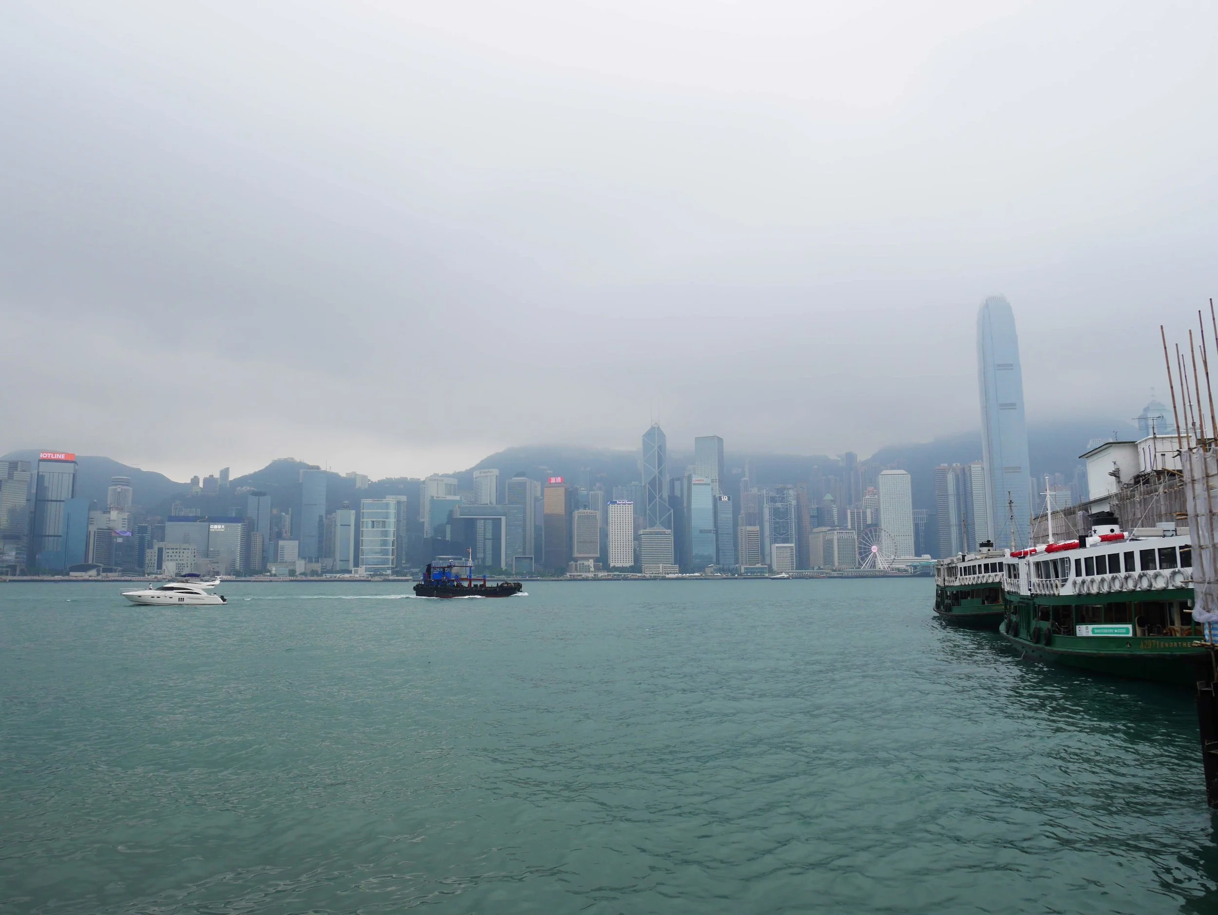  The Kowloon Star Ferry Terminal with downtown Hong Kong in the background. 