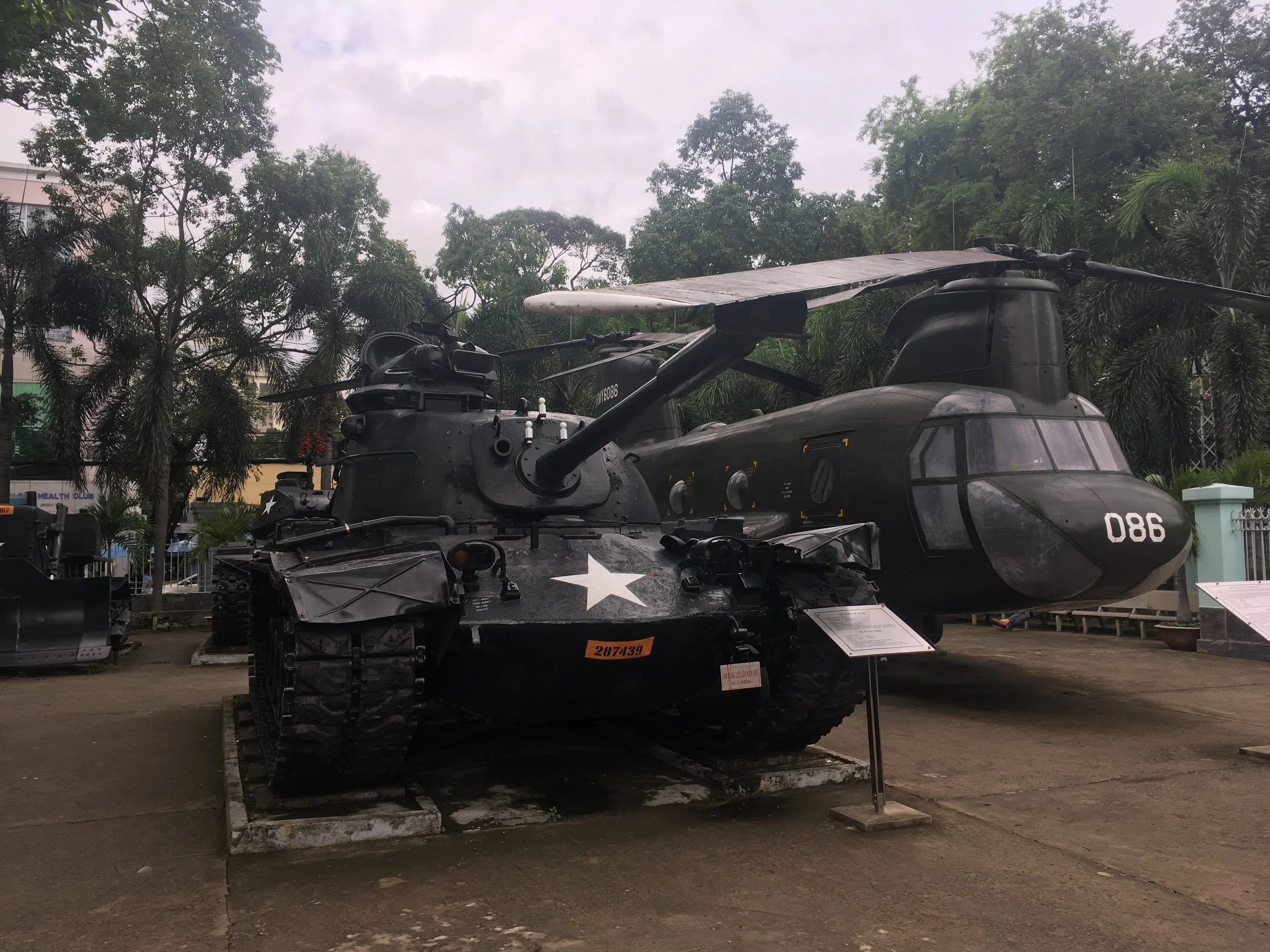  tanks and aircraft on display at Vietnam’s War Remnants Museum 