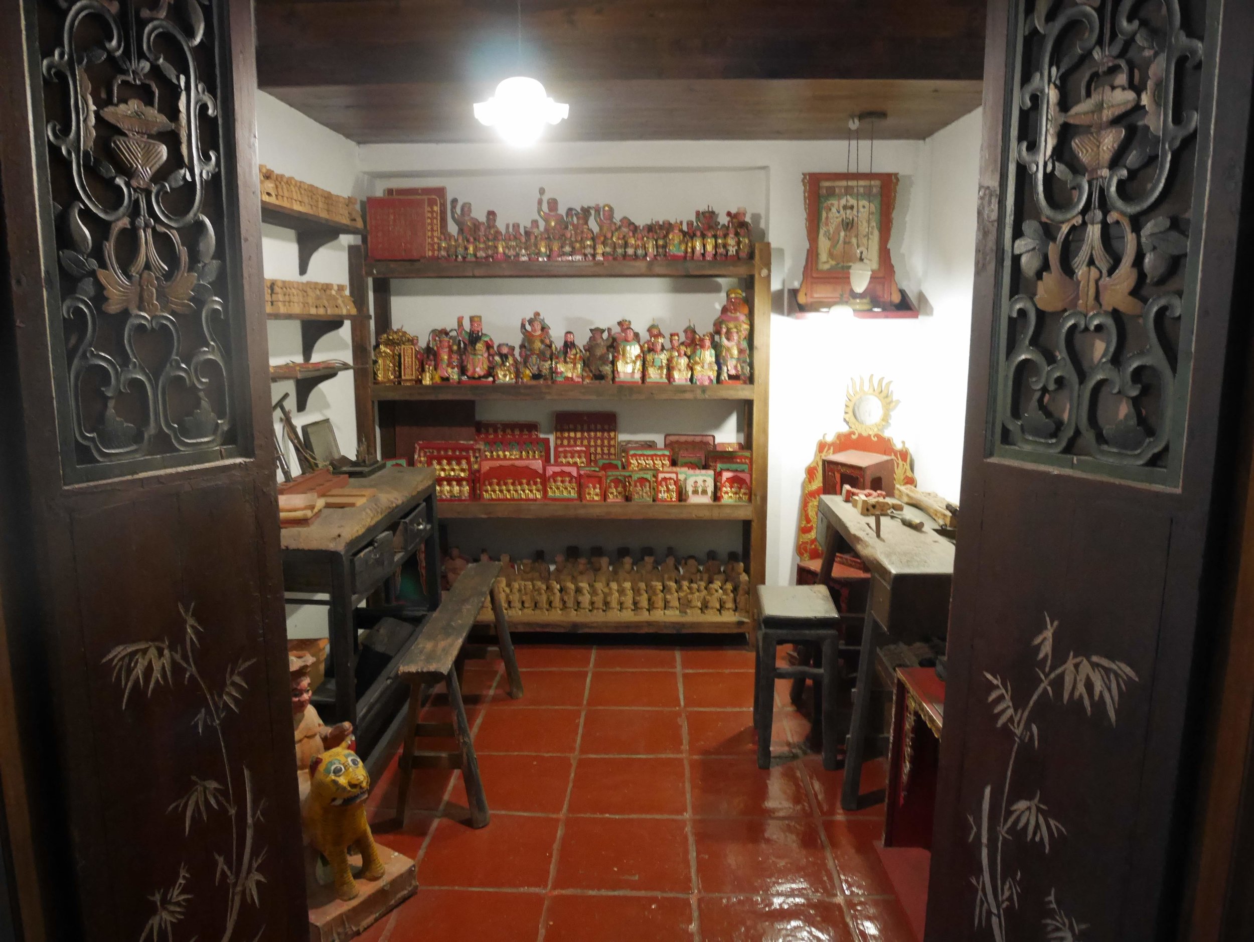  an exhibition display inside the Macau Museum about traditional shop houses 