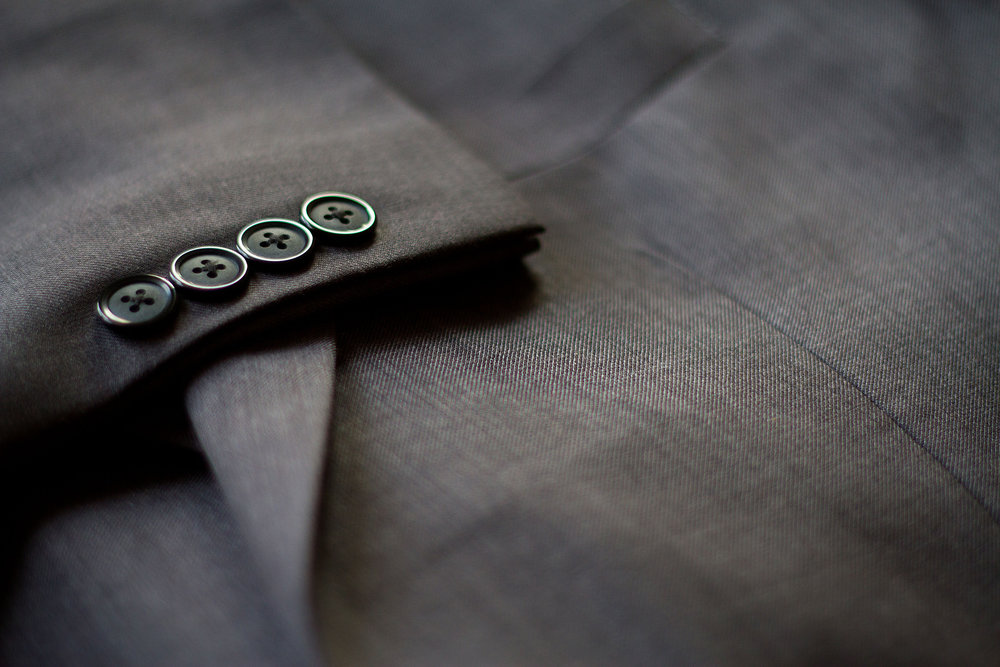 gray cotton custom suit