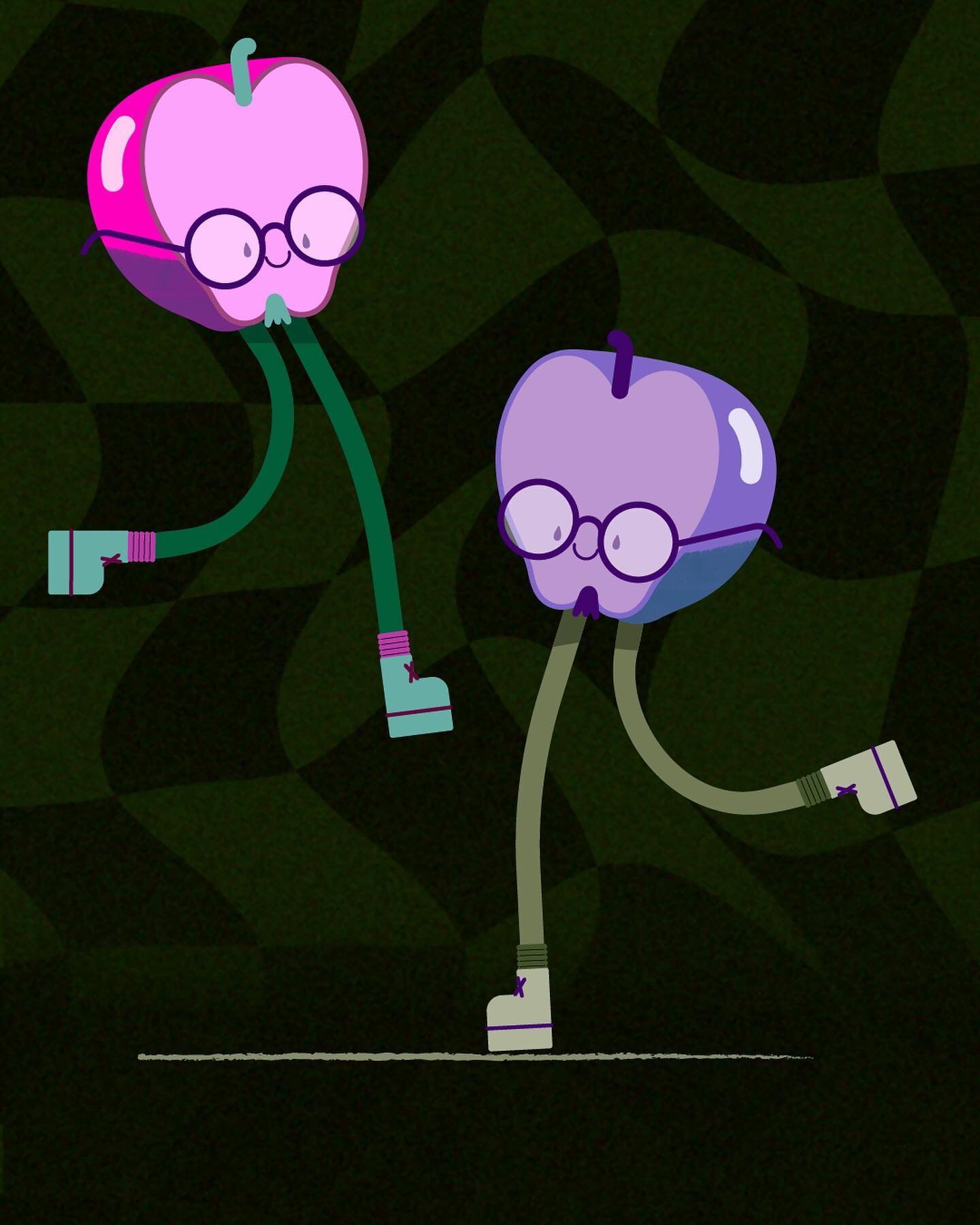 Alts bc why not 🌈 
.
.
.
#flatcharacterdesign #childrensillustration #illo #brwnpaperbag #womenofillustration #autumnmood #autumn23 #fallcharacters #maryliza ##garlicillustration #appleillustration #cornillustration #pumpkinillistration #acornillust